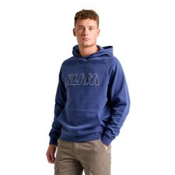 Bluza Z Kapturem Z Logo Slam Dorosłych. Niebieskie bluzy męskie SLAM, m, bez wzorów, z bawełny, z kapturem. Za 467.99 zł.