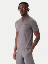 EA7 Emporio Armani Polo 8NPF14 PJVQZ U8086 Szary Regular Fit. Szare koszulki polo męskie EA7 Emporio Armani, m, bez wzorów, z bawełny, bez ramiączek. Za 359.99 zł.