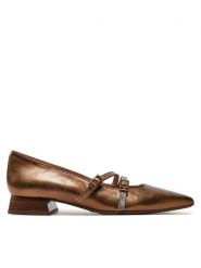 Hispanitas Baleriny Menorca-I24 BHI243567 Złoty. Żółte baleriny damskie Hispanitas, bez wzorów, z lakierowanej skóry, bez obcasa. Za 449.99 zł.