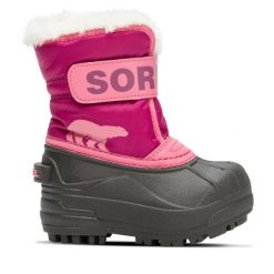 Śniegowce Sorel. Czerwone śniegowce dziewczęce Sorel, bez zapięcia. Za 239.99 zł.