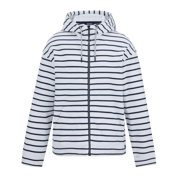 Bluza Rozpinana Damska W Paski Bayletta. Białe bluzy damskie Regatta, m, bez wzorów, z bawełny, z kapturem. Za 182.99 zł.