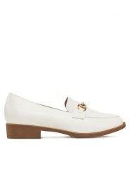 DeeZee Loafersy 2024-64 Biały. Białe mokasyny damskie DeeZee, z materiału. Za 69.99 zł.