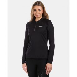 Damska koszulka techniczna z długim rękawem Kilpi GIMI-W. Czarne t-shirty damskie Kilpi, bez wzorów, bez kołnierzyka. Za 179.35 zł.