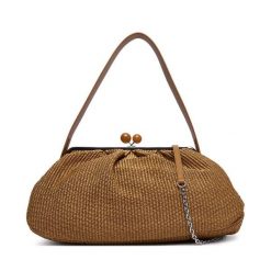 Torebka Weekend Max Mara. Brązowe torebki do ręki damskie Weekend Max Mara, bez wzorów, wizytowe, bez dodatków. Za 1,739.00 zł.