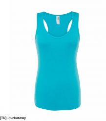JHK - Damski t-back turkusowy XL. Niebieskie t-shirty damskie JHK, xl, bez wzorów, bez kołnierzyka. Za 19.55 zł.