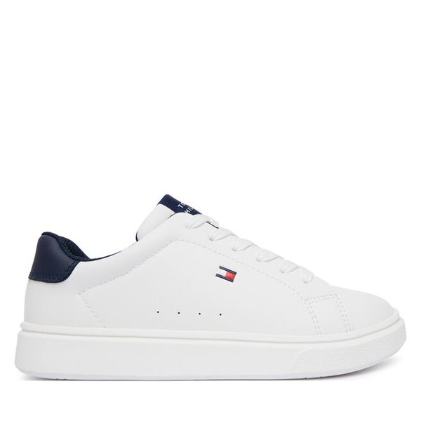 Sneakersy Tommy Hilfiger. Białe trampki i tenisówki chłopięce Tommy Hilfiger, bez wzorów, bez zapięcia. Za 288.99 zł.
