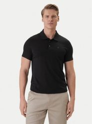 Calvin Klein Polo LV04LF200G Czarny Slim Fit. Czarne koszulki polo męskie Calvin Klein, l, bez wzorów, z bawełny, bez ramiączek. Za 289.99 zł.