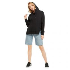 Bluza Z Kapturem Dla Kobiet. Czarne bluzy damskie Puma, l, bez wzorów, z bawełny, z kapturem. Za 129.09 zł.