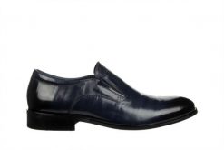 Mokasyny John Doubare Q13AA-C68-C014 Blue 104258, Granatowy, Skóra naturalna - 43. Niebieskie mokasyny męskie John Doubare, ze skóry, klasyczne. W wyprzedaży za 494.10 zł.