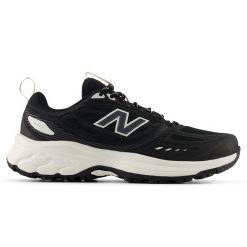 Buty damskie New Balance 410 v9 W4105SO – czarne. Czarne obuwie sportowe damskie New Balance, bez wzorów, z materiału, do biegania. Za 349.99 zł.