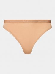 Boss Stringi 50502752 Beżowy. Brązowe stringi damskie Boss, s, bez wzorów, z wiskozy. Za 99.99 zł.