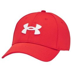 Czapka z daszkiem męska Under Armour Blitzing czerwona. Czerwone czapki i kapelusze męskie Under Armour, bez wzorów, sportowe. Za 68.63 zł.