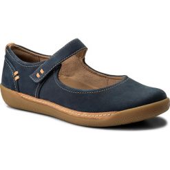 Półbuty CLARKS - Un Haven Strap 261340034 Navy Nubuck. Niebieskie półbuty damskie Clarks, z nubiku. W wyprzedaży za 229.00 zł.