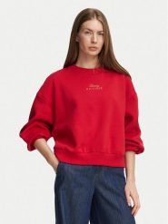 Tommy Hilfiger Bluza WW0WW51724 Czerwony Relaxed Fit. Czerwone bluzy damskie Tommy Hilfiger, s, bez wzorów, bez kaptura. Za 529.99 zł.