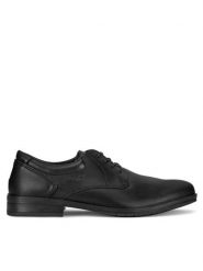 Rieker Półbuty 10304-00 Czarny. Czarne eleganckie półbuty Rieker, z syntetyku, wizytowe, bez zapięcia. Za 429.99 zł.