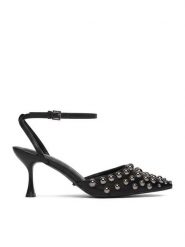 DeeZee Szpilki CEO-HY0570-1 Czarny. Czarne szpilki damskie DeeZee, bez wzorów, z materiału, bez obcasa, bez zapięcia. Za 149.99 zł.