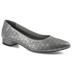 Srebrne Baleriny Exquisite Damskie Stylowe Obuwie. Szare baleriny damskie EXQUISITE, na wiosnę, bez wzorów, ze skóry, eleganckie, bez obcasa, na płaskiej podeszwie. Za 179.00 zł.
