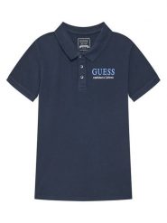 Guess Polo L6GP01 K9WF4 Granatowy Regular Fit. Niebieskie t-shirty dla chłopców Guess, z aplikacjami, z bawełny, bez ramiączek. Za 174.99 zł.