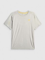 4F Koszulka trekkingowa regular szybkoschnąca męska - szara XL. Szare t-shirty męskie 4f, l, bez wzorów, z materiału, bez kołnierzyka. Za 119.99 zł.