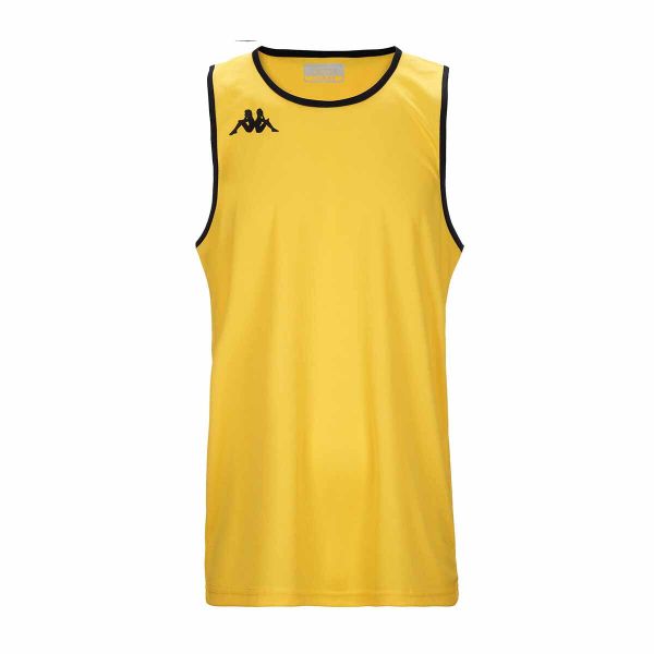 Jersey Kappa Danco. Czarne koszulki sportowe męskie Kappa, bez wzorów, z jersey, bez kołnierzyka, bez ramiączek, na fitness i siłownię. Za 164.50 zł.