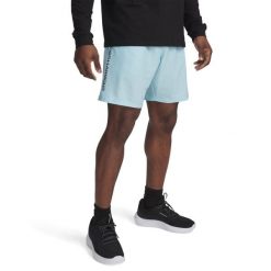 Spodenki Męskie Under Armour Treningowe Sportowe Ua Tech Woven Wordmark. Niebieskie buty sportowe męskie Under Armour, m, bez wzorów, z materiału, na fitness i siłownię. Za 139.99 zł.
