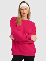 4F Bluza dresowa nierozpinana bez kaptura damska - różowa XS. Czerwone bluzy damskie 4f, xs, bez wzorów, z dresówki, sportowe, bez kołnierzyka, bez ramiączek, bez kaptura. Za 149.99 zł.