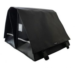 Clarijs podwójna torba rowerowa XXL PVC 70L czarna. Czarne torby i plecaki dziecięce ZSPORT, z materiału, duże. Za 360.49 zł.