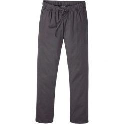Spodnie z gumką w talii, z materiału z lnem, Regular Fit Straight. Szare spodnie materiałowe męskie bonprix, m, bez wzorów. Za 144.99 zł.