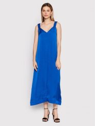 DKNY Sukienka codzienna P2DBTN10 Niebieski Regular Fit. Niebieskie sukienki damskie DKNY, na co dzień, xs, bez wzorów, z syntetyku, bez kołnierzyka, bez ramiączek, proste. Za 629.99 zł.