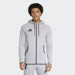 Bluza Adidas Sport Tt Sw Hd Dorośli. Szare bluzy męskie Adidas, l, bez wzorów, z bawełny, z kapturem, do piłki nożnej. Za 279.99 zł.
