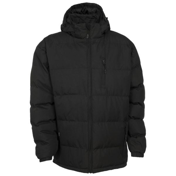 Kurtka Pikowana Męska. Czarne kurtki męskie Trespass, na zimę, m, bez wzorów, z materiału, wakacyjne, z kapturem. Za 256.99 zł.