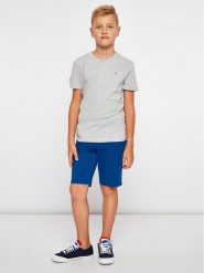 Tommy Hilfiger T-Shirt KB0KB04140 S Szary Regular Fit. Szare t-shirty dla chłopców Tommy Hilfiger, bez wzorów, z bawełny, bez ramiączek. Za 89.99 zł.