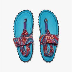Sandały turystyczne damskie Gumbies Slingback Sandals. Niebieskie klapki damskie Gumbies, bez wzorów, sportowe, bez obcasa. Za 129.99 zł.