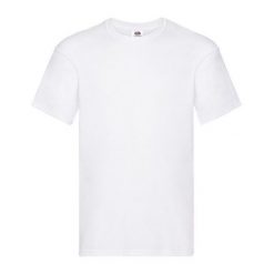 Oryginalna Koszulka Męska. Białe koszulki sportowe męskie Fruit of the Loom, m, bez wzorów, bez kołnierzyka, bez ramiączek, trekkingowe. Za 24.99 zł.
