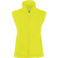 Kamizelka damska Kariban Mélodie Micropolaire. Żółte kurtki damskie KARIBAN, m, bez wzorów, bez kaptura. Za 78.00 zł.