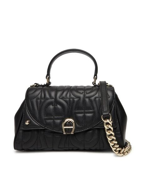 Aigner Torebka Diadora S 134003 Czarny. Czarne torebki do ręki damskie Aigner, bez wzorów, ze skóry, bez dodatków. Za 1,619.00 zł.