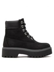 Timberland Trapery Stone Street 6In Wp TB1A5RH50151 Czarny. Czarne śniegowce i trapery damskie Timberland, z nubiku. Za 659.99 zł.
