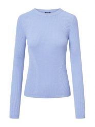 JOOP! Sweter 58 253KN58Karloa 30047481 Błękitny Slim Fit. Niebieskie swetry damskie JOOP!, bez wzorów, z wiskozy, bez kołnierzyka, bez ramiączek, bez kaptura. Za 599.99 zł.