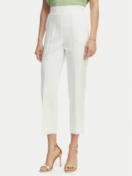 Maryley Spodnie materiałowe 26EB616/43VA Biały Regular Fit. Białe spodnie materiałowe damskie Maryley, m, bez wzorów, z materiału. Za 239.99 zł.