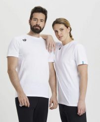 Arena ARENA KOSZULKA TEAM T-SHIRT PANEL WHITE 004899/100 XS. Białe t-shirty męskie Arena, m, bez wzorów, bez kołnierzyka. Za 146.78 zł.