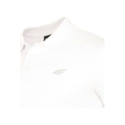 Koszulka polo męska TSM301 - biały. Koszulki polo męskie marki 4f. Za 69.99 zł.