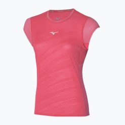 Koszulka do biegania damska Mizuno Aero Tee. Czerwone t-shirty damskie Mizuno, l, bez wzorów, z materiału, sportowe, bez kołnierzyka. Za 129.99 zł.
