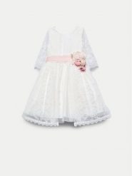 Abel & Lula Sukienka elegancka 5041 Écru Regular Fit. Sukienki dla dziewczynek Abel & Lula, bez wzorów, z syntetyku, eleganckie, bez ramiączek. Za 389.99 zł.