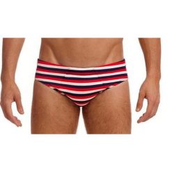 Kąpielówki męskie Funky Trunks Riviera - slipy. Czerwone kąpielówki męskie FUNKY TRUNKS, m, bez wzorów, do pływania. Za 109.00 zł.