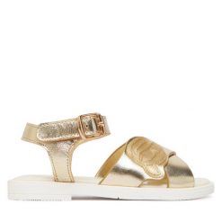 Sandały KARL LAGERFELD. Żółte sandały dziewczęce KARL LAGERFELD, bez zapięcia. Za 270.99 zł.