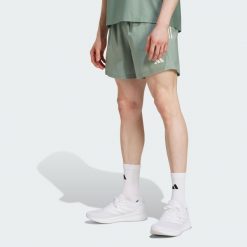Szorty Own The Run. Zielone krótkie spodenki sportowe męskie Adidas, xl, bez wzorów, z materiału, do biegania. W wyprzedaży za 156.95 zł.