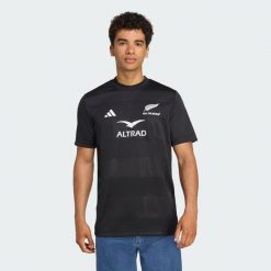 Koszulka All Blacks Supporter. Czarne koszulki sportowe męskie Adidas, l, bez wzorów, bez kołnierzyka, bez ramiączek, do piłki nożnej. Za 199.00 zł.