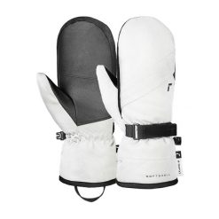Rękawice narciarskie damskie Reusch Alena R-Tex XT Mitten. Białe rękawiczki damskie Reusch, bez wzorów, sportowe. Za 290.00 zł.