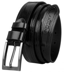 Pasek lakierowany czarny Rovicky PLW-R-7 BLACK. Czarne paski damskie ROVICKY, z aplikacjami, z lakierowanej skóry. Za 43.00 zł.