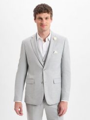 Finshley & Harding kurtka modułowa - Steven Mężczyźni Modern Fit wiskoza szary, 48. Szare kurtki męskie Finshley & Harding, m, bez wzorów, z materiału, bez kaptura. Za 799.95 zł.